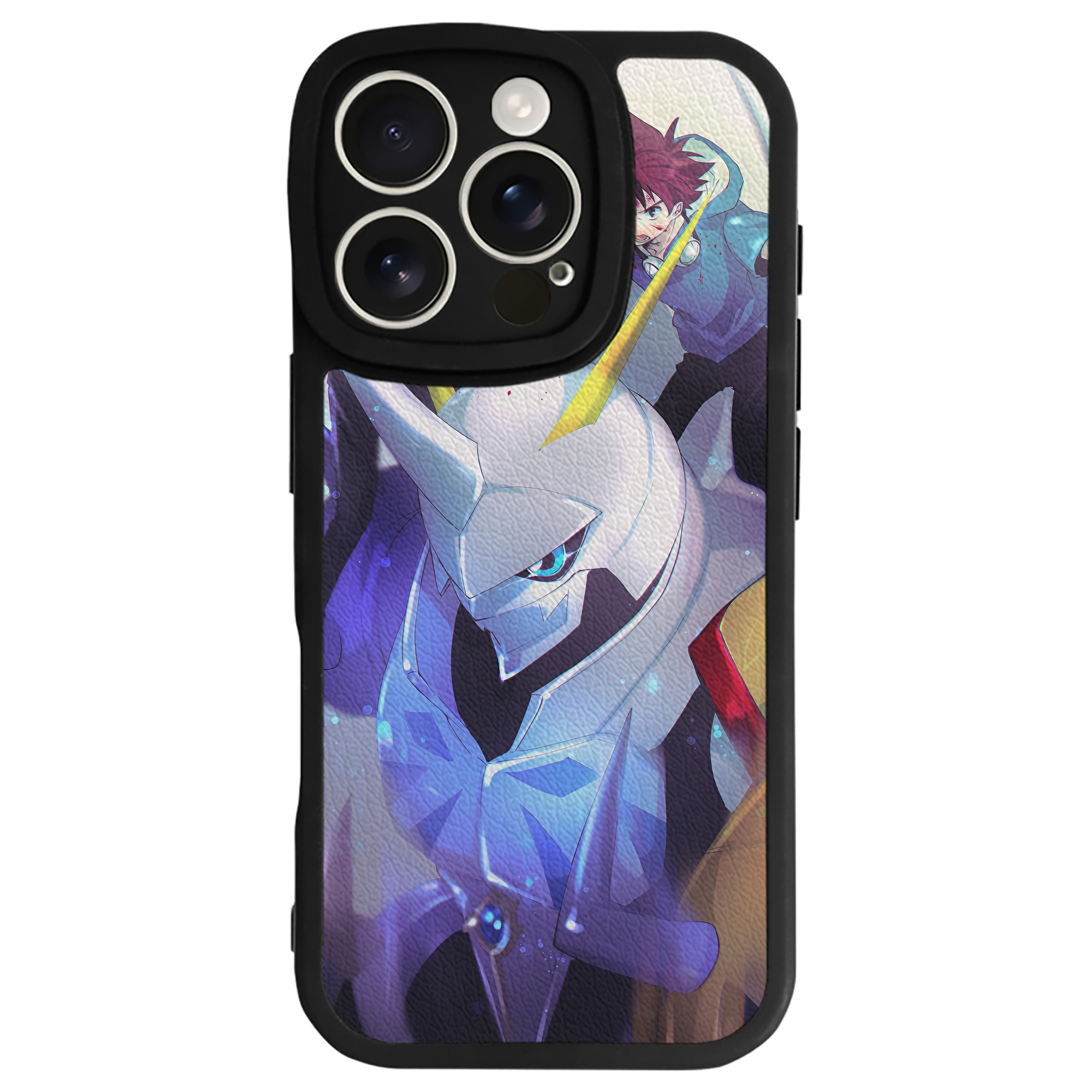 （画像用） Digimon デジタルモンスター/デジモン 【iPhone 16シリーズ対応】シリコンスマホケース（レザー調） 材質：シリコン